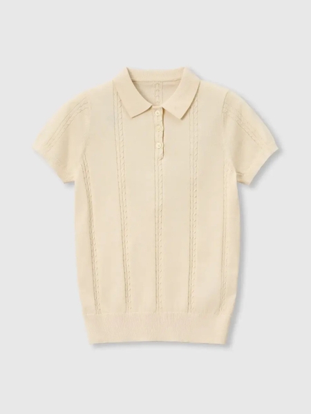 Áo Len Polo Dệt Vặn Thừng