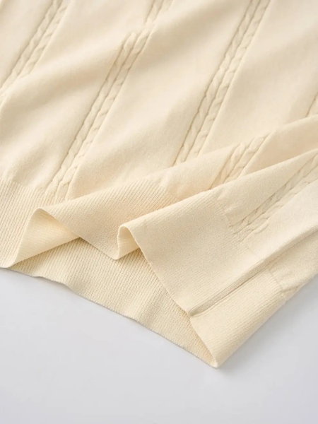 Áo Len Polo Dệt Vặn Thừng
