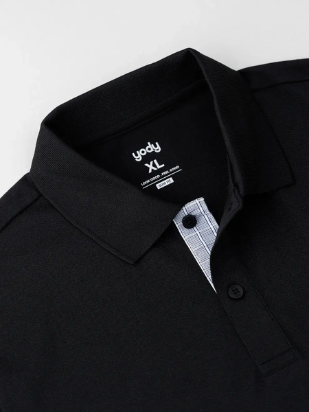 Polo Nam Vải Mắt Chim Phối Nẹp Hoạ Tiết Kẻ