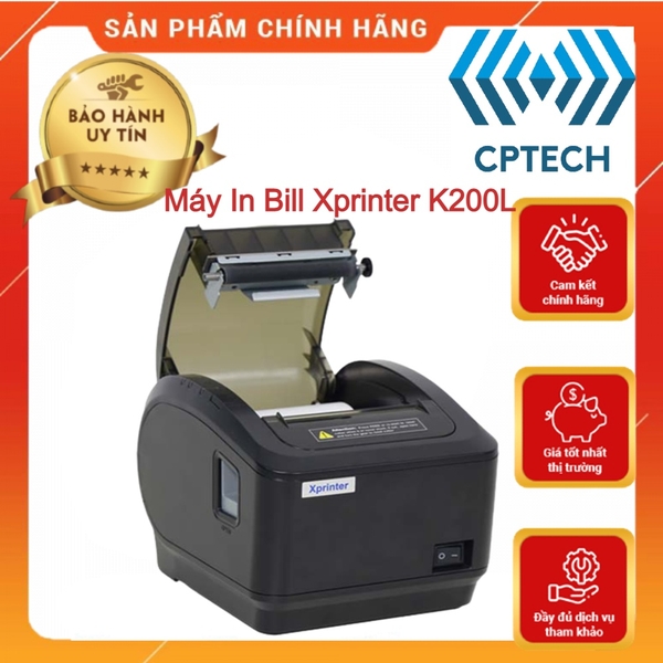 [Rẻ vô địch] [Chính hãng] Máy in hóa đơn Xprinter K200L khổ giấy 80mm, máy in k80, dao tự cắt