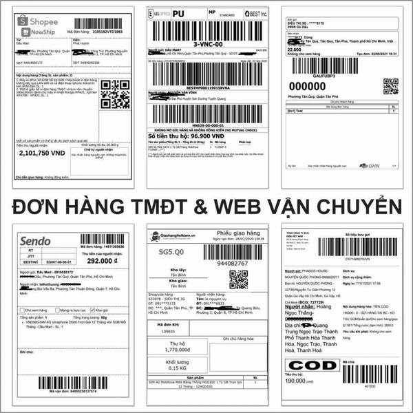 [Chính hãng] [Rẻ vô địch] tệp 500 tờ giấy in vận đơn, in đơn shopee, in bill vận chuyển, tệp 500 tờ khổ 100x150 mm