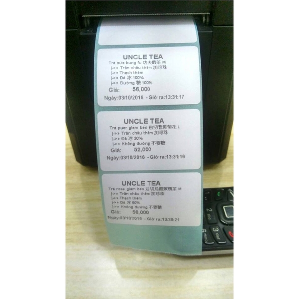 Cuộn in mã vạch, tem nhiệt khổ 2 tem 72x22 mm - 2000 tem, giấy in khổ 35x22 mm, 2 tem/hàng