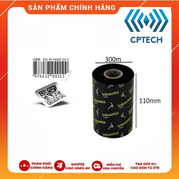 Mực in mã vạch, in tem nhãn Wax Premium Ribbon NW21 khổ 110x300m