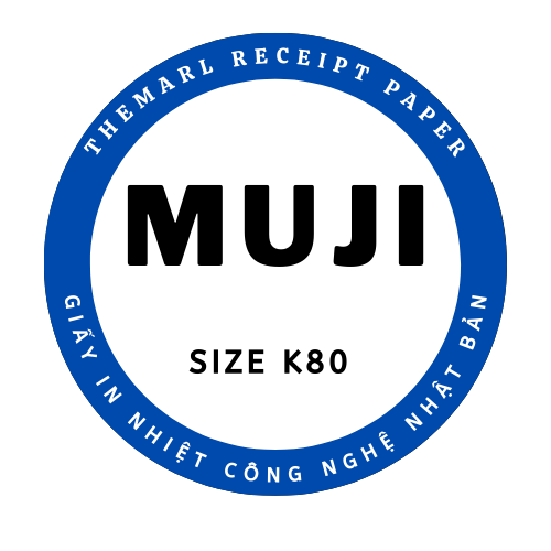 Giấy in hoá đơn K8080 MUJI Giấy in nhiệt, Giấy in bill K80x80 MUJI.