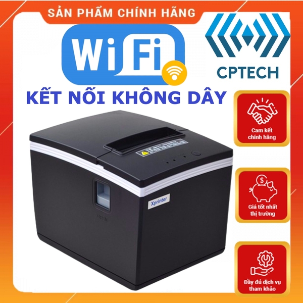 Máy in hóa đơn khổ k80 nhiệt, Máy in bill khổ k80 Xprinter XP-N260 WIFI in không dây ( Điện thoại + Máy tính )