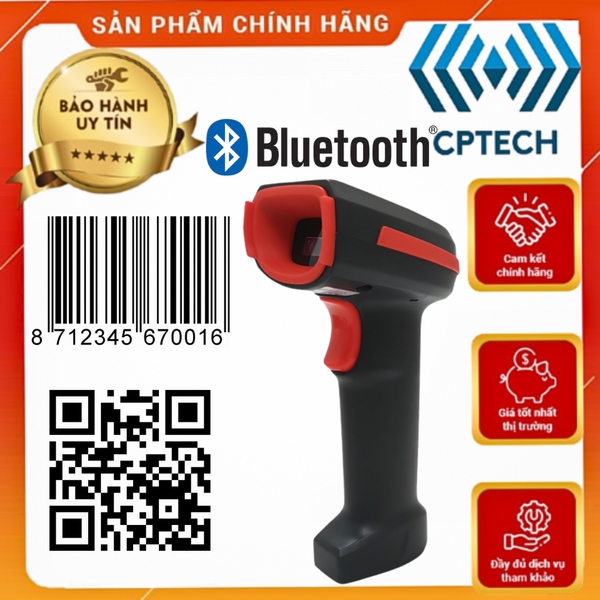 Máy đọc mã vạch,máy quét đa tia, máy quét mã vạch cầm tay, không dây,  Winson WNI-7852