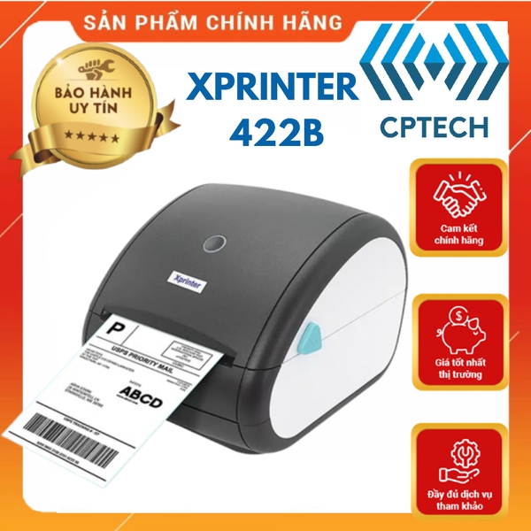 Xprinter XP-422B: Máy In Mã Vạch USB+Bluetooth, USB, In đơn Shopee, TMĐT, GHN, GHTK...