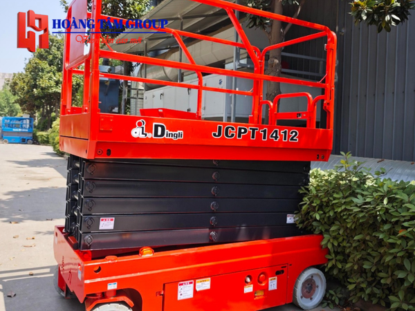 Cho thuê xe nâng người cắt kéo Dingli JCPT1412DC - Chiều cao làm việc 14m.
