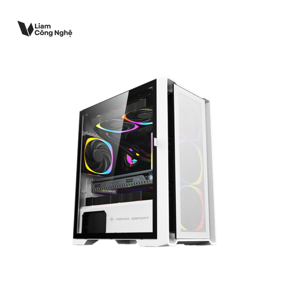 Vỏ máy vi tính KENOO ESPORT M500 - 3F - Màu Trắng - (Size M-ATX)