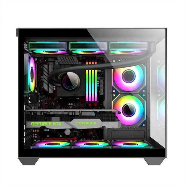 Vỏ máy tính KENOO LUXE V2 - 3FA - Màu Đen