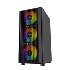 Vỏ máy vi tính KENOO ESPORT AF300 - 3F - Màu Đen - (Size ATX)