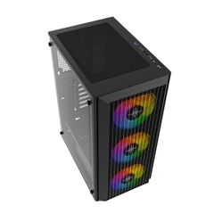 Vỏ máy vi tính KENOO ESPORT AF300 - 3F - Màu Đen - (Size ATX)