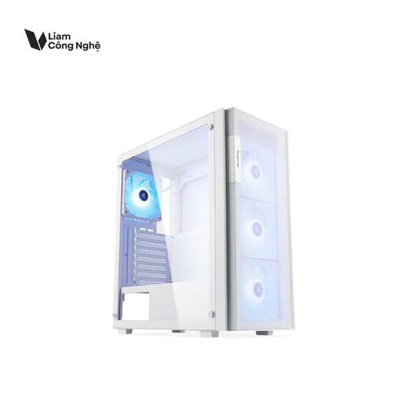 Vỏ Case SEGOTEP AXE 5 - A White (ATX - Sẵn 4 Fan RGB)