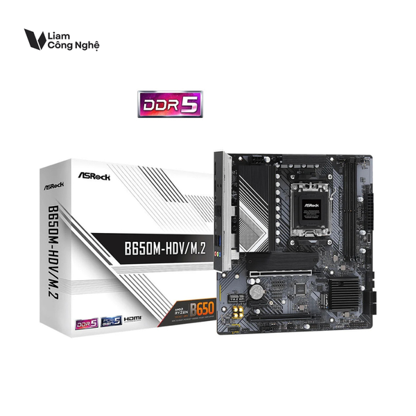 Mainboard ASROCK B650M HDV/M.2 (AMD B650, Socket AM5, m-ATX, 2 khe RAM DDR5)