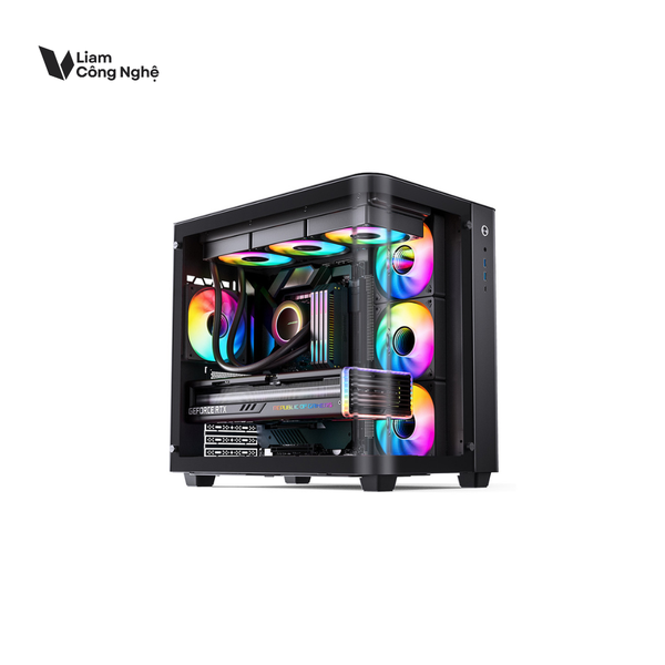 Vỏ case Jonsbo TK-3 Black (ATX,Mid Tower,Màu Đen,Kính Cong) Case Bể Cá