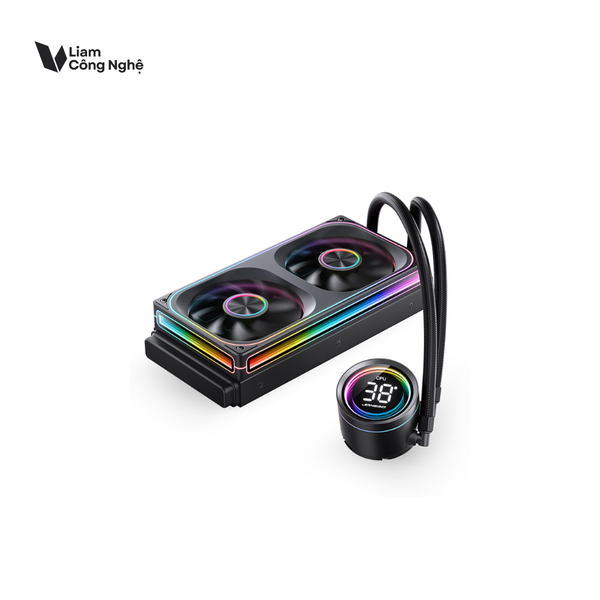 Tản nhiệt nước AIO Jonsbo TH-240 Black (ARGB, Hiển Thị Nhiệt Độ)