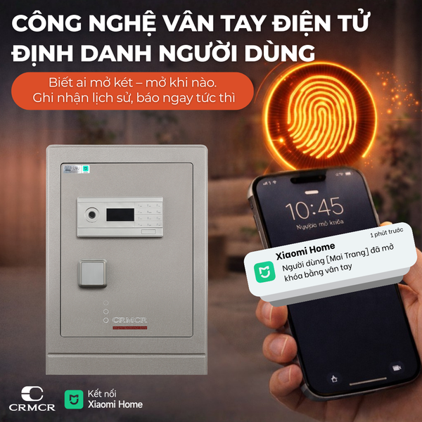 Két Sắt Xiaomi CRMCR 61LB Bảo mật tối tân, thép đặc nguyên khối