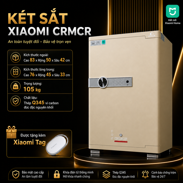 Két Sắt Xiaomi CRMCR 80JB Thép Đặc Nguyên Khối