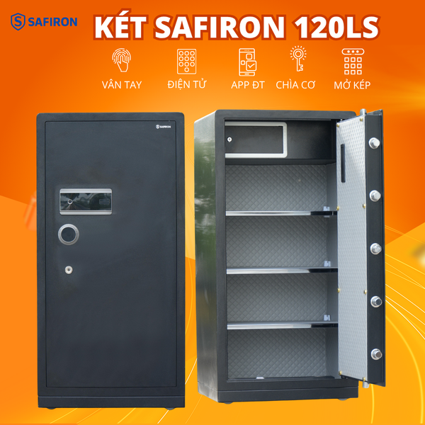Két Sắt Thông Minh Safiron 120LS Khóa Vân Tay Điện Tử Kết Nối APP Điện Thoại