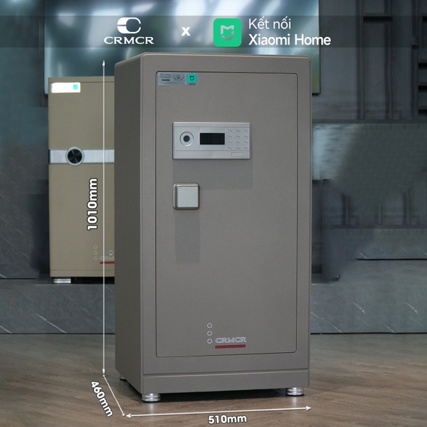 Két Sắt Xiaomi CRMCR 101LB Thép Đúc, Khóa Vân Tay Điện Tử Định Danh Người Mở Két