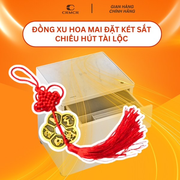 Đồng Xu Hoa Mai Kim Tiền Đặt Két Sắt Chiêu Hút Tài Lộc