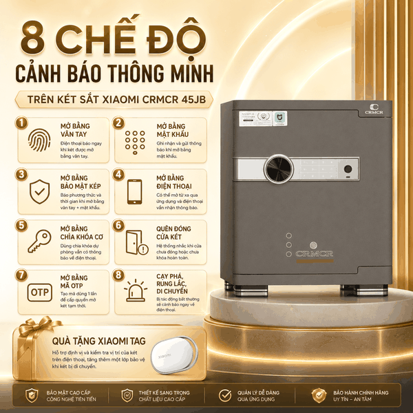 Két Sắt Xiaomi CRMCR 45JB Chống Cháy Kết Nối APP Xiaomi Home