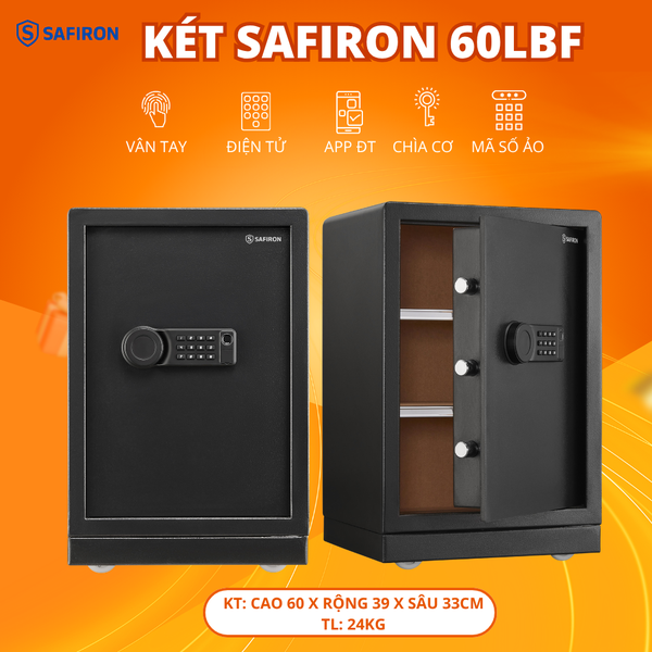 Két Sắt Thông Minh Safiron 60LBF Kết Nối APP Điện Thoại