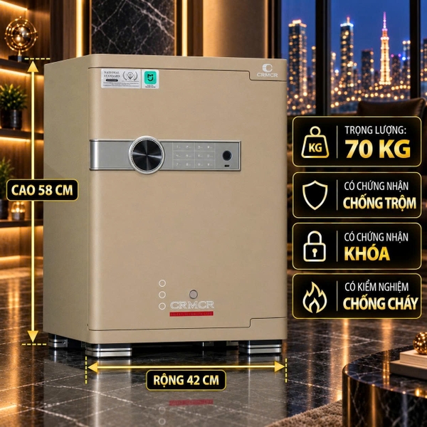 Két Sắt Xiaomi CRMCR 55JB Chống Cháy, Cảnh Báo Điện Thoại