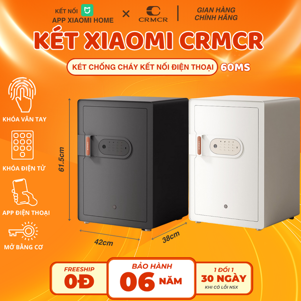 Két Sắt Xiaomi CRMCR Thông Minh 60MS Mở Cửa Tự Động Kết Nối APP Điện Thoại