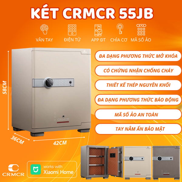 Két Sắt Xiaomi CRMCR 55JB Chống Cháy, Kết Nối App Xiaomi Home