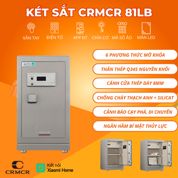 Két Sắt Xiaomi CRMCR 81LB Bảo mật tối tân, màu sơn titanium độc bản