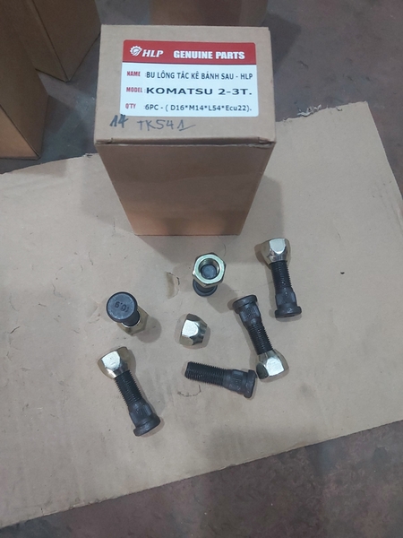 Bu lông ticke bánh sau xe nâng KOMATSU 2-3T-D16*M14*L54*ECU22