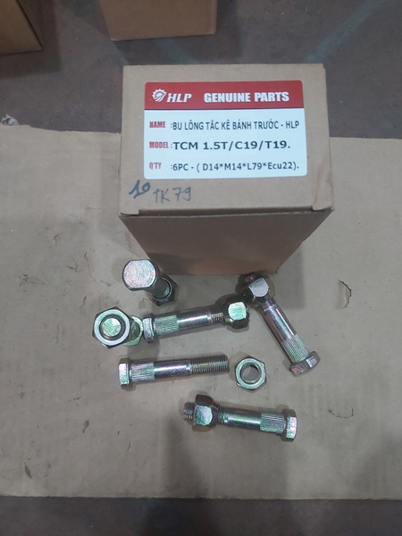 Bu lông ticke bánh trước xe nâng TCM 1.5T/C19/T19-D14*M14*L79*Ecu22