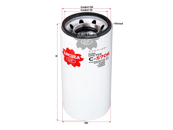 LỌC NHỚT C5706 LF3000(LF9009) ST10801 C5722 FJ3030 P553000 SAKURA