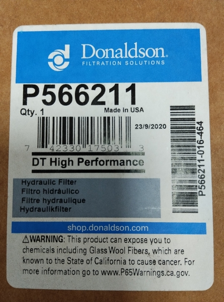 LỌC THUỶ LỰC P164166 P566211 LU BOMAG DONALDSON