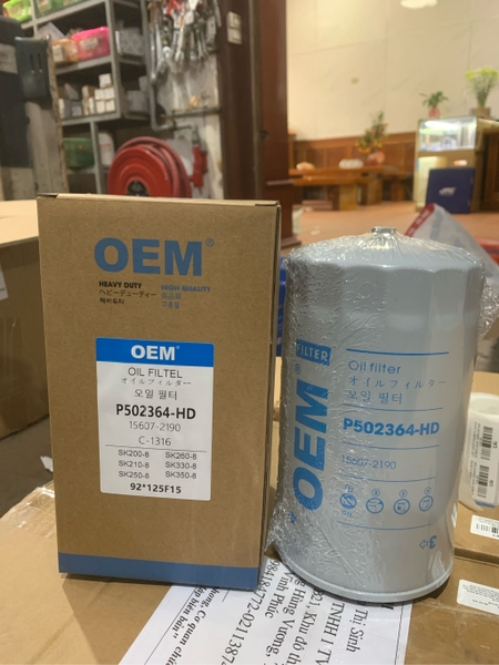LỌC NHỚT P502364 C1316 C1315 15607-2190 SK200-8 OEM-HD XỊN