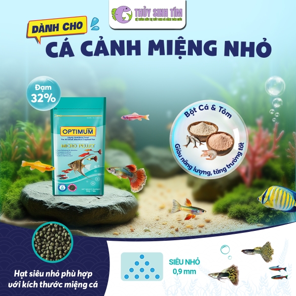 Thức ăn cho cá miệng nhỏ OPTIMUM micro pellet - 1