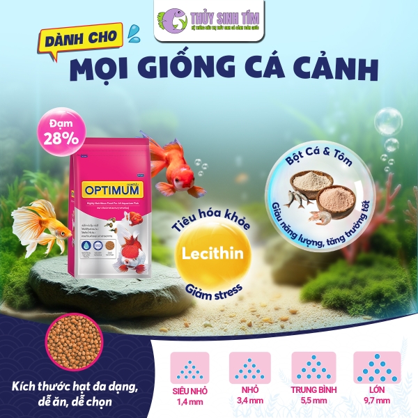 Thức ăn cho mọi loại cá cảnh OPTIMUM (size hạt 1.4mm) - 1