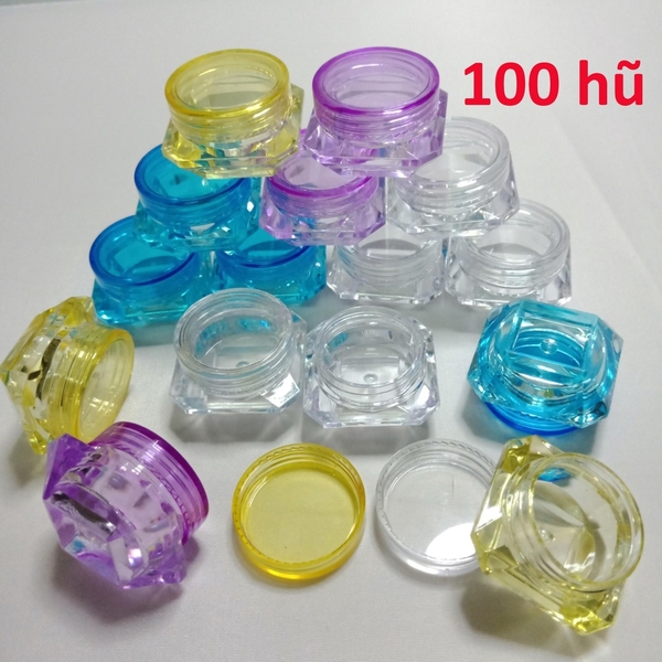 Hũ Kim cương 5gram chiết mỹ phẩm kem dưỡng trong phun xăm loại 1