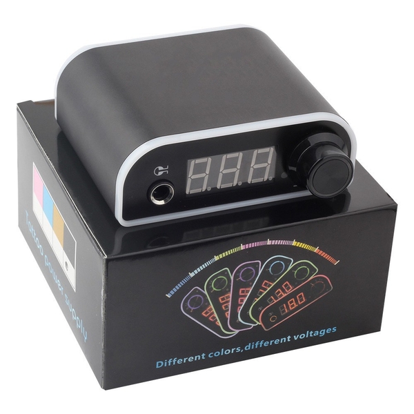 Bộ cục đổi nguồn máy pen phun xăm,ổn áp (biến áp) máy xăm đèn led 7 màu (không cần bàn đạp) - Bảo Hành 3 Tháng