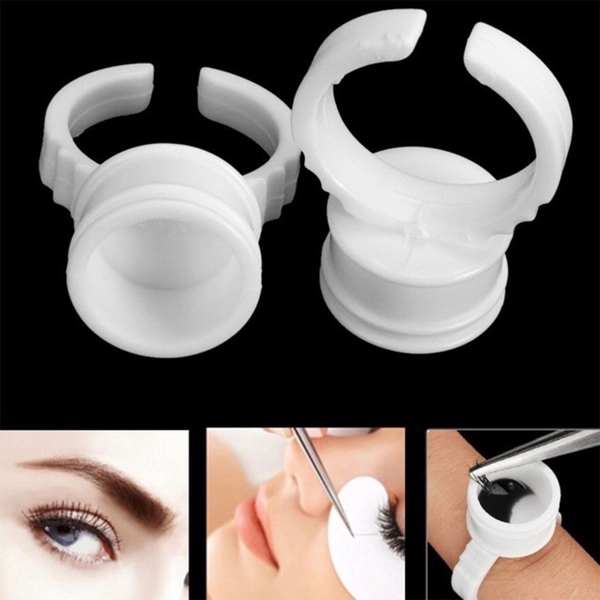 Nhẫn Nhựa Đựng Mực Phun Xăm Sáp Khắc ( Túi 100 Chiếc )