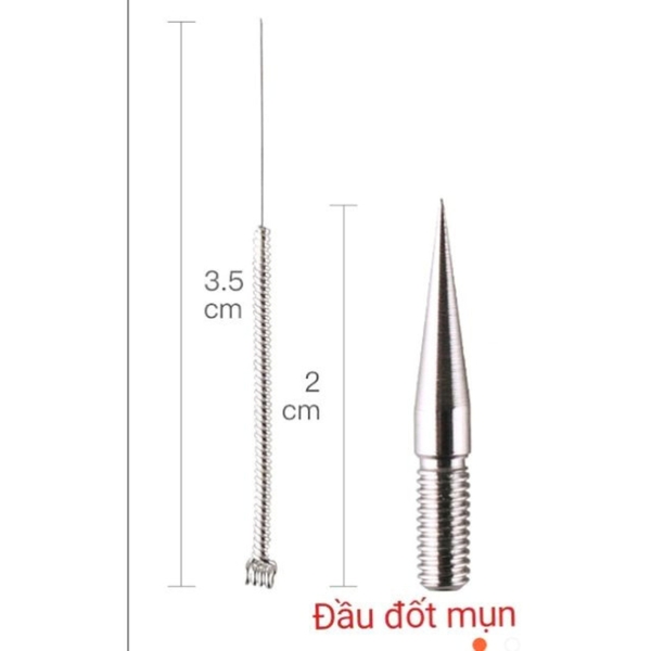 Đầu Kim Đốt Nốt Ruồi, Đầu Kim To, Đầu Lắp Kim Máy 5in1, Máy Đốt MiNi