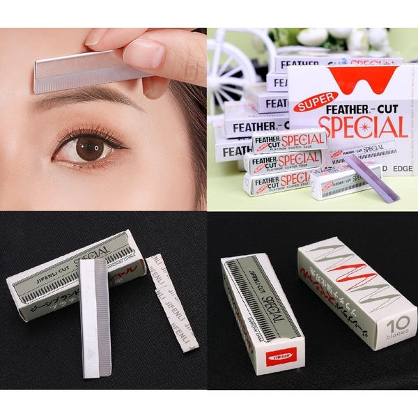 Dao Cạo Lông Mày DC7 Chính Hãng Dùng Trong Trang Điểm, Phun Xăm, Dao Cạo Chân Mày Chất Lượng ( 10 Dao/Hộp )