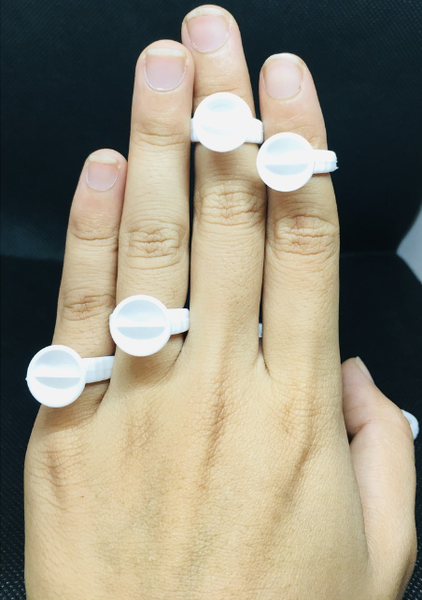 Nhẫn Nhựa Đựng Mực Phun Xăm Sáp Khắc ( Túi 100 Chiếc )