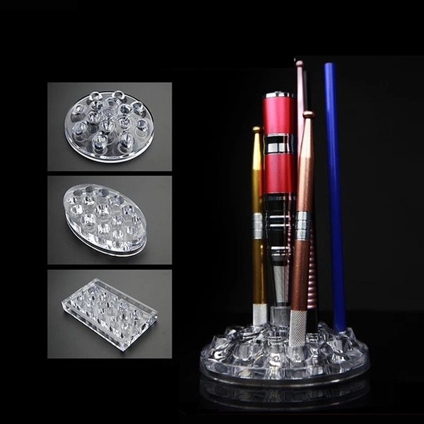 Đế(khay) đựng chum(hũ) mực phun xăm Silicon Meka Sắt đủ kiểu dáng, Để máy xăm