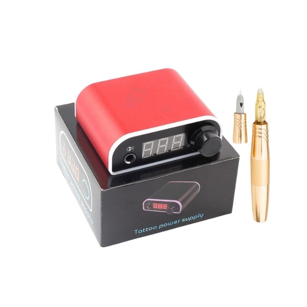 Bộ cục đổi nguồn máy pen phun xăm,ổn áp (biến áp) máy xăm đèn led 7 màu (không cần bàn đạp) - Bảo Hành 3 Tháng
