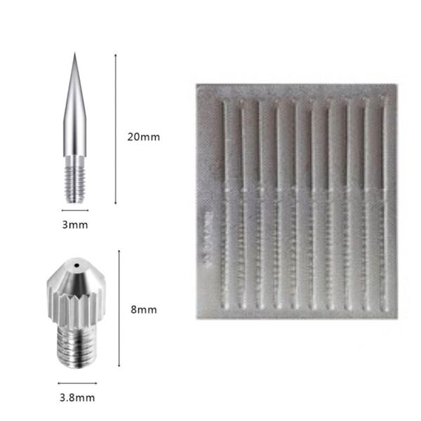 Đầu Kim Đốt Nốt Ruồi, Đầu Kim To, Đầu Lắp Kim Máy 5in1, Máy Đốt MiNi