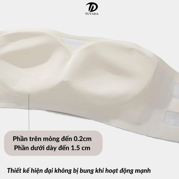 Set cúp ngực chống tụt Tuvada, áo quây cố định ngực, áo lót nâng ngực chất liệu su đúc QCCC - ALQ40