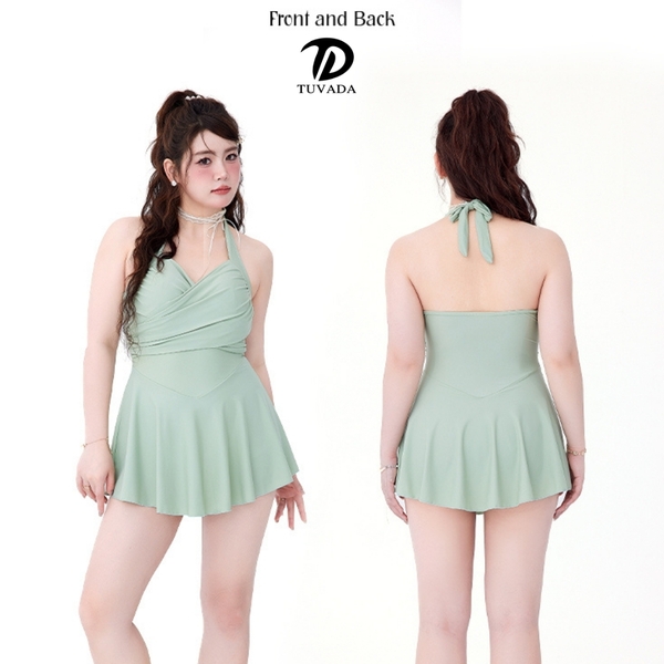 Bikini đi biển bigsize che bụng co giãn tốt Tuvada - BBS153