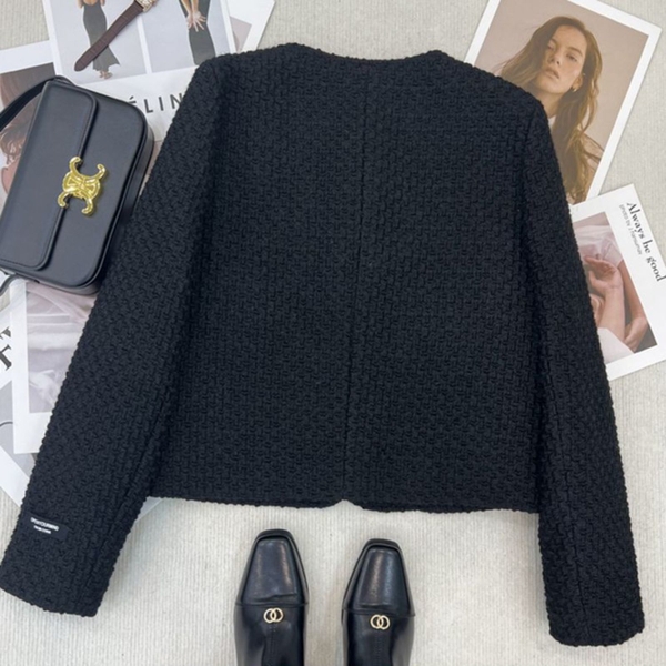 Áo dạ tweed tiểu thư lót bông dày dặn Tuvada - ADT68